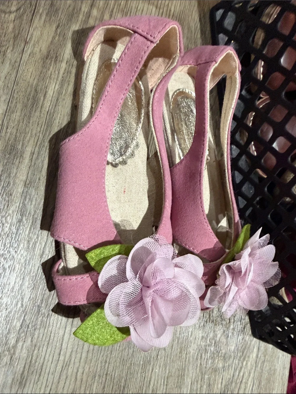 Joyfolie Pink Floral Girls Dress Shoes